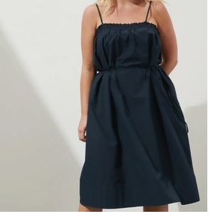 Banana republic organic poplin smocked dress